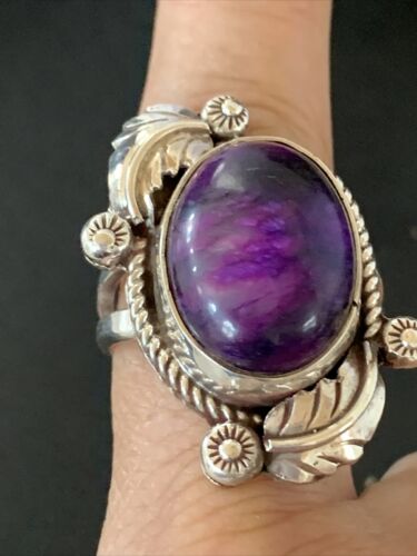 Native American Navajo Purple Sugilite Ring | Sterling Silver | Sz 10.5 | 10446 - Masha USA