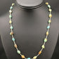 Liquid Silver Heishi Turquoise Bead Necklace | 20" | Authentic Native American Handmade | 1091