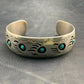 Navajo Turquoise Shadow Box Bear Paw Bracelet | Sterling Silver | Authentic Native American Handmade | 4610
