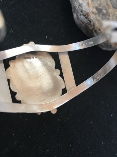 Native American Navajo Lapis Bracelet | Sterling Silver | J Platero | 8039
