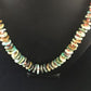 Native American Navajo Green Turquoise Spiny Necklace | Sterling Silver | 28" | 10060