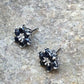 Native American Black Onyx Navajo Earrings | Sterling Silver | Authentic Handmade | 8981