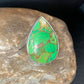 Navajo Green Mojave Turquoise Ring | Sterling Silver | Sz 7 | Authentic Native American Handmade | 11796