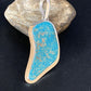 Blue Kingman Turquoise Necklace | Sterling Silver | 4.5" Pendant | Authentic Native American Handmade | 13985