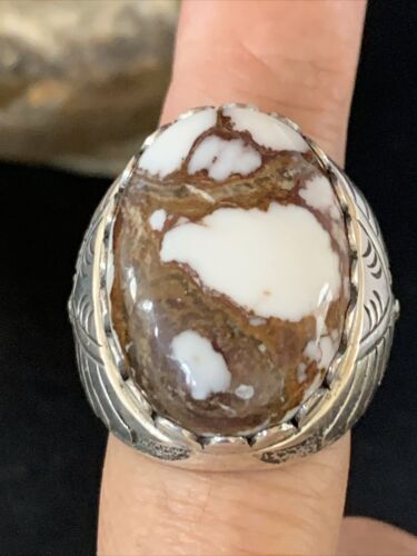 Southwestern Men's Wild Horse Turquoise Ring | Sterling Silver | Sz 8.5 | 13776