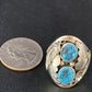 Navajo Kingman Turquoise Multi-Stone Ring | Authentic Native American Sterling Silver | Sz 11 | 14178