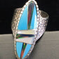 Native American Women's Navajo Opal Turquoise Inlay Ring | Sterling Silver | Sz 6 | 01601