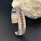Zuni Red Coral Cuff Bracelet | Sterling Silver | Authentic Native American Handmade | 14179