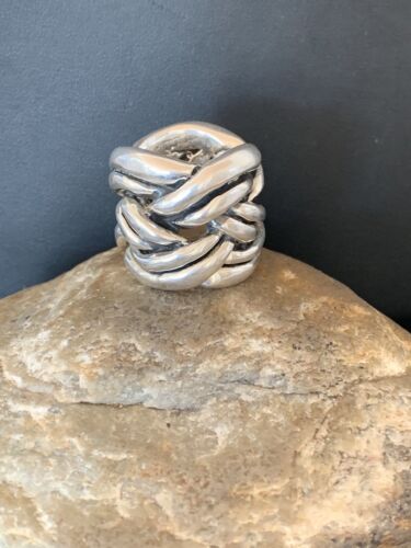 Navajo Men's Band Ring | Sterling Silver | Sz 7 | Authentic Native American Handmade | 14040