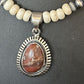 Navajo Wild Horse Turquoise Necklace Pendant | Sterling Silver | Authentic Native American Handmade | 14604