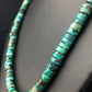 Southwestern Turquoise Heishi Bead Necklace | 9mm | 20" | Sterling Silver | 3672