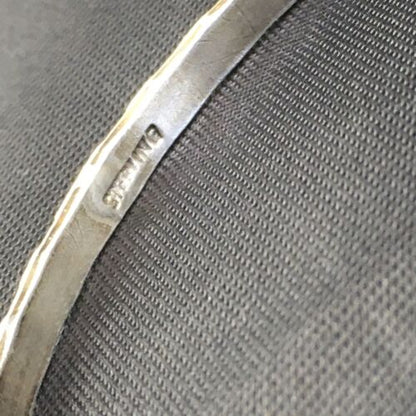 Southwestern Navajo Stamped Cuff Bracelet | Sterling Silver | Authentic Native American Handmade | 10254