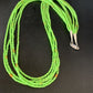Native American Green Gaspeite Rice Heishi Necklace | 5 Strand | Sterling Silver | 20" | 12928