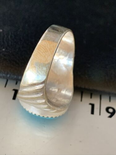 Navajo Blue Kingman Turquoise Ring | Sterling Silver | Sz 11 | Authentic Native American Handmade | 14146