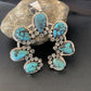 Navajo Spiderweb Turquoise Naja Pendant | Sterling Silver | Authentic Native American Handmade | 2225