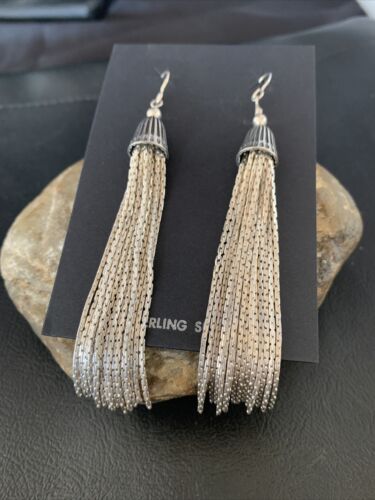 Old Pawn Southwestern Chandelier Dangle Earrings | Sterling Silver | 1" | 12990