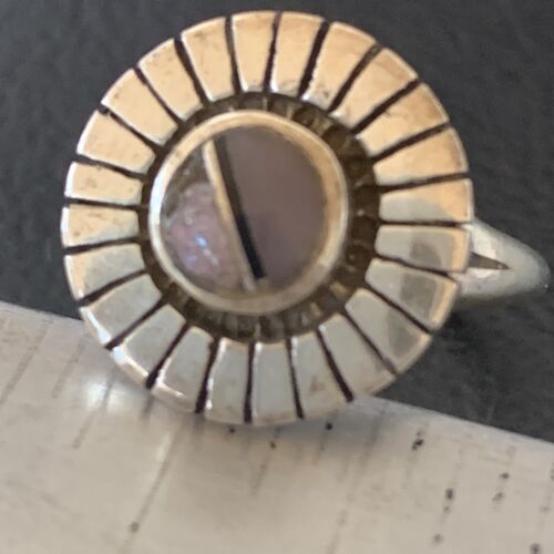 Native American Women's Navajo Purple Sugilite Pink Coral Inlay Ring | Sz 5.5 | 11174