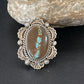 Navajo Blue Ribbon Boulder Turquoise Ring | Sterling Silver | Sz 6 | Authentic Native American Handmade | 10512