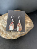 Navajo Purple Spiny Oyster Turquoise Dangle Earrings | Sterling Silver | Authentic Native American Handmade | 14083