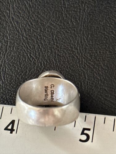 Southwestern Navajo Yellow Bumble Bee Jasper Ring | Sterling Silver | Sz 7 | 14266