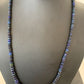 Native American Women's Black Fire Opal Bead Necklace | Sterling Silver | 20" | 979