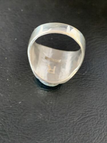 Navajo Blue Kingman Turquoise Ring | Sterling Silver | Sz 10 | Authentic Native American Handmade | 14150