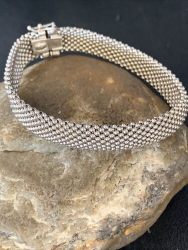 Native American Mesh Bracelet | Sterling Silver | 8" | 14193