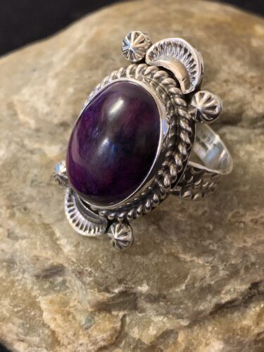 Native American Women's Purple Sugilite Ring | Sterling Silver | Sz 10 | 418 - Masha USA