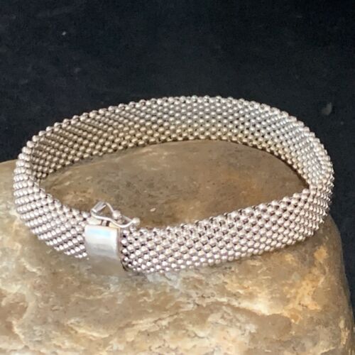 Native American Mesh Bracelet | Sterling Silver | 8" | 14193