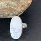 Native American Women's Navajo White Howlite Ring | Sterling Silver | Sz 8 | 11605