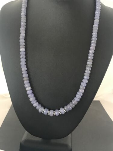 Southwestern | Purple Tanzanite | Bead Necklace | Sterling Silver | 20" | 305