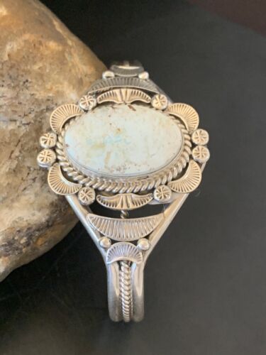 High-Grade Dry Creek Turquoise Cuff Bracelet | Navajo Sterling Silver | Authentic Native American Jewelry | 2084