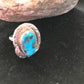 Native American Navajo Kingman Turquoise Ring | Sterling Silver | Sz 8