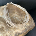 Native American Women's Liquid Silver Heishi 15 Strand Bracelet | Sterling Silver | 6" | 13612
