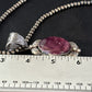 Navajo Purple Spiny Oyster Pendant Necklace | Sterling Silver | Authentic Native American Handmade | 14664