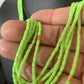 Native American Green Gaspeite Rice Heishi Necklace | 5 Strand | Sterling Silver | 20" | 12928