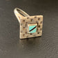 Native American Women's Navajo Blue Kingman Turquoise Inlay Ring | Sz 7 | 13173