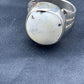 Native American White Buffalo Turquoise Ring | Navajo Sterling Silver | Sz 8.5 | 4646