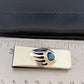 Navajo Handmade Turquoise Bear Paw Money Clip | Sterling Silver | Authentic Native American | 1568