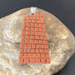 Native American Zuni Red Coral Corn Inlay Pendant | Sterling Silver | 2.5" | 12090