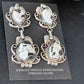 Navajo White Buffalo Turquoise Dangle Earrings | Sterling Silver | 2.5" | Authentic Native American Handmade | 14738