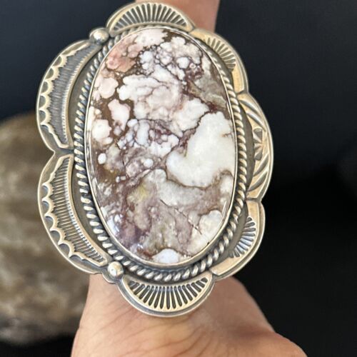Adjustable Wild Horse Turquoise Ring | Sz 8 | Sterling Silver | Authentic Native American Handmade | 14318