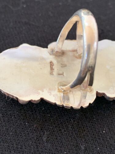 Navajo White Buffalo Turquoise & Sugilite Ring | Authentic Native American Sterling Silver | Multi-Stone | Sz 9.5 | 00310