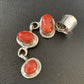 Navajo Red Coral Multi-Stone Necklace Pendant | Authentic Native American Sterling Silver | Multi-Stone | 13244