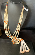 Native American Santo Domingo Shell Orange Spiny Oyster Bead Jacla Necklace | 30" | Handmade | 11991