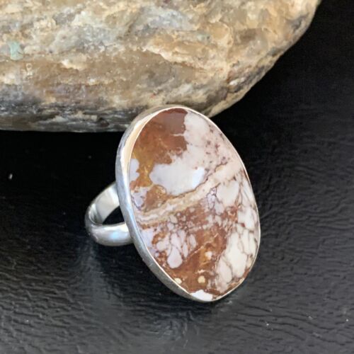 Native American Women's Navajo Wild Horse Turquoise Ring | Sterling Silver | Sz 8.5 | 10493