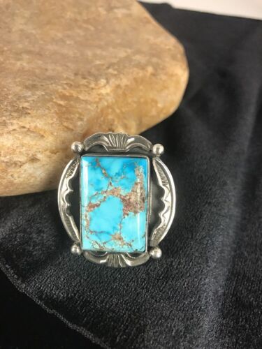 Turquoise Ring | Sterling Silver | Handmade | Sz 8.5 | 13930