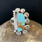 Native American Men's Sterling Silver Blue Turquoise #8 Ring | Sz 9.5 | 02169