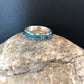 Southwestern Navajo Blue Opal Inlay Ring | Sterling Silver | Sz 9.5 | Authentic Native American Handmade | 10612