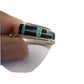 Native American Men's Navajo Opal & Black Onyx Inlay Ring | Sterling Silver | Sz 10 | 1600